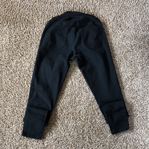 Indigo Blue Sz SL Full Panel Black Maternity Skinny Pants - Picture 2 of 3